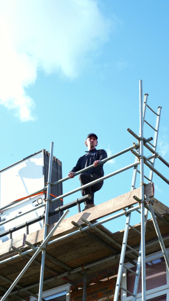 A real KMM solar job, mid-install